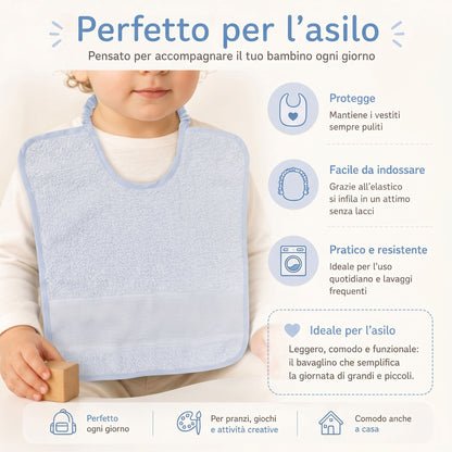 Elastico morbido del bavaglino asilo facile da indossare senza lacci