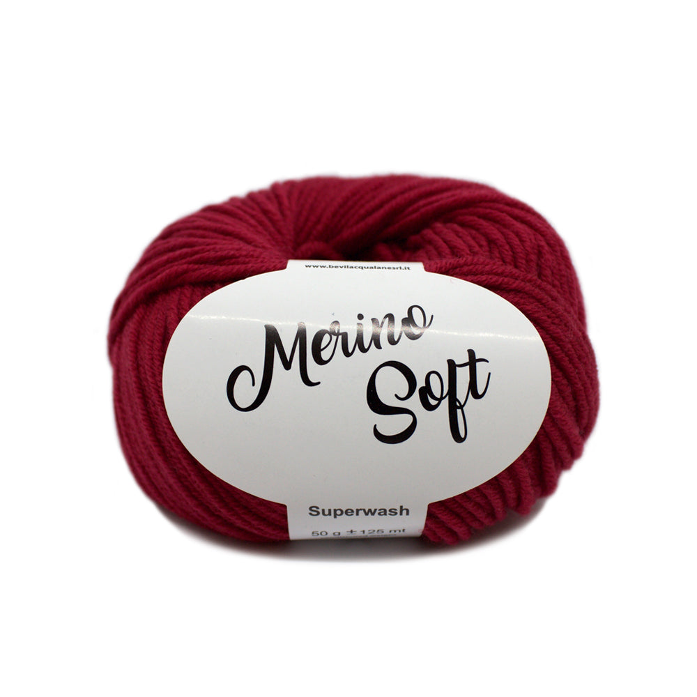 filato lana merino extra fine colore Rossoscuro 15
