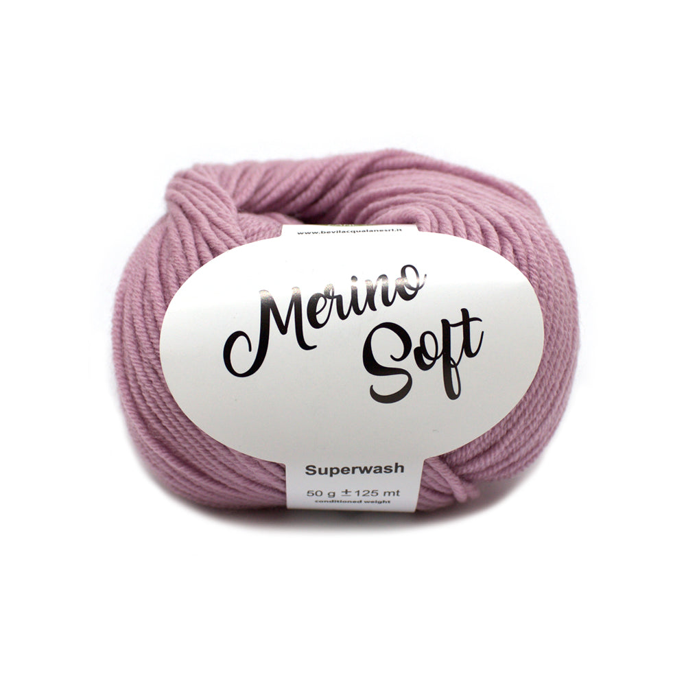 filato lana merino extra fine colore Malva 77