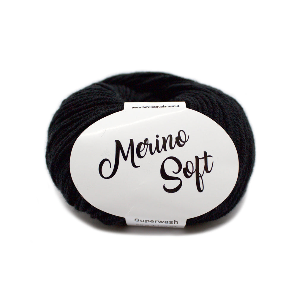 filato lana merino extra fine colore Nero 90