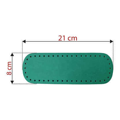 Fondo Borsa Ovale 24x8 cm in Pelle Sintetica e Cuoio Rigenerato - Vari Colori