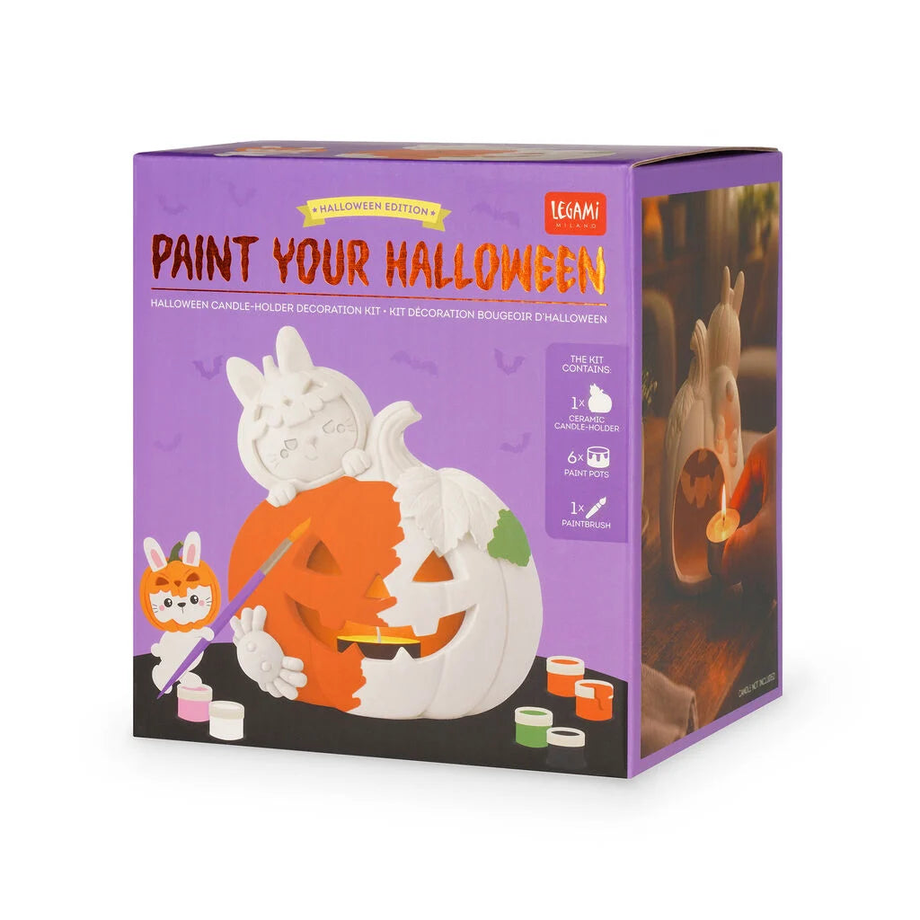 Kit portacandela Halloween da dipingere Legami – Coniglietto