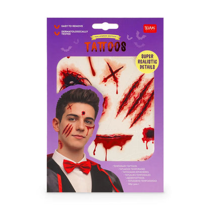 Tatuaggi temporanei Halloween Legami – Ferite e cicatrici