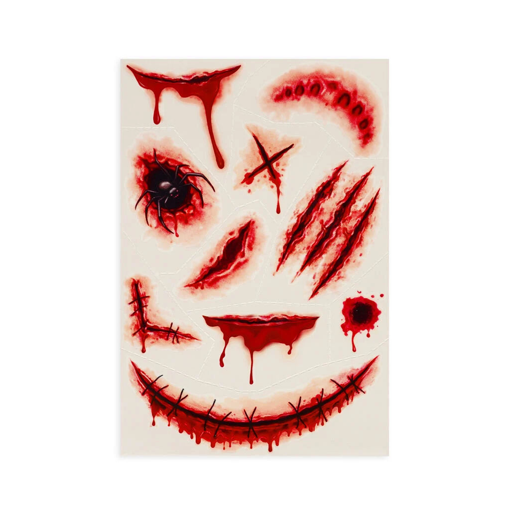 Tatuaggi temporanei Halloween Legami – Ferite e cicatrici