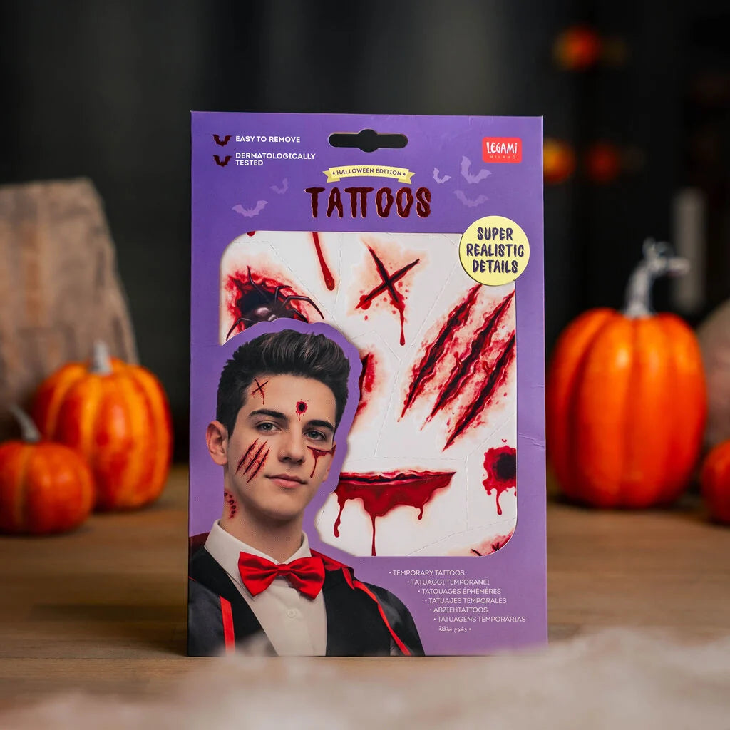 Tatuaggi temporanei Halloween Legami – Ferite e cicatrici