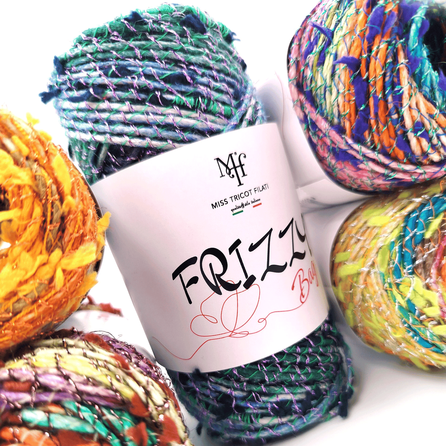 Fettuccia Frizzy Bag Miss Tricot Filati con Juta e Lurex