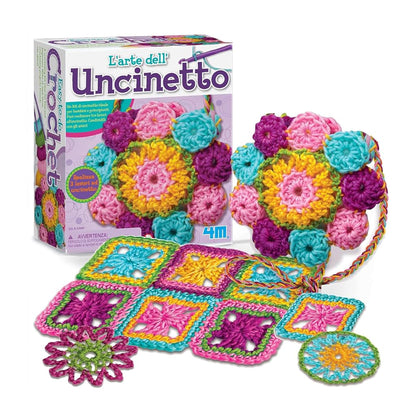 kit uncinetto 4M contenuto e progetti borsa tovaglietta sottobicchieri