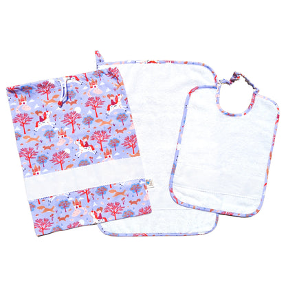 Set Asilo Personalizzato fantasia lilla bosco principessa