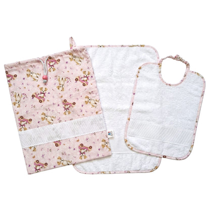 Set Asilo Personalizzato rosa orsetti