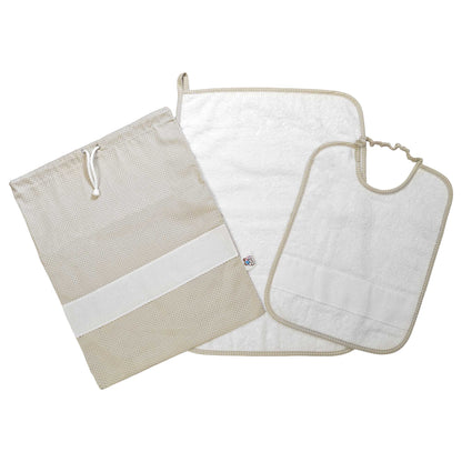 Set Asilo Personalizzato beige pois
