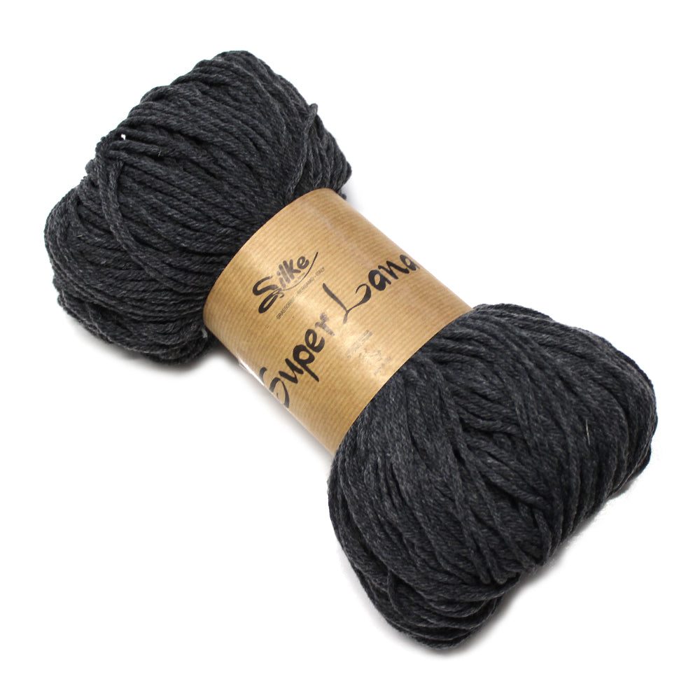 filato misto lana in matassa colore antracite