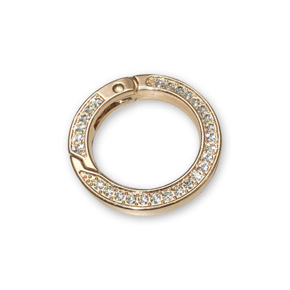 Anello Moschettone Strass in Metallo per Borse