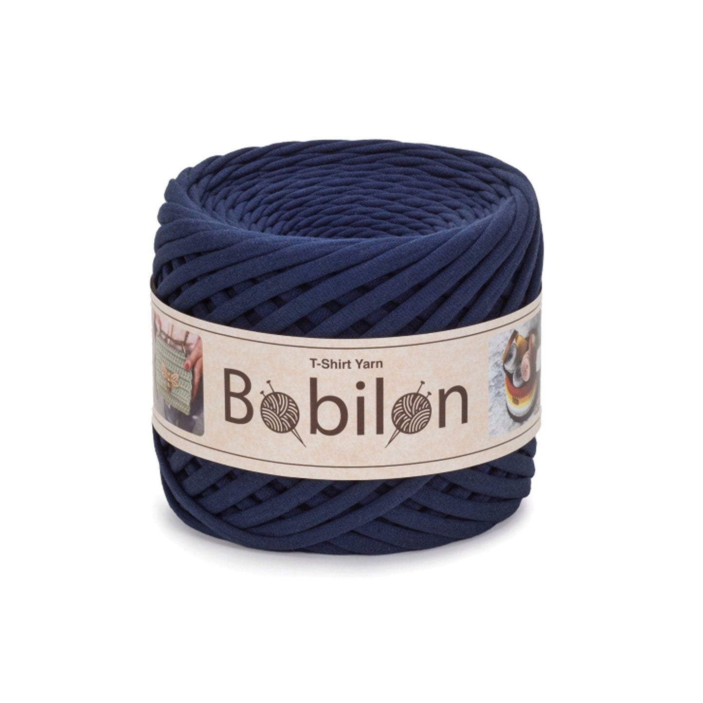Fettuccia Bobilon Medium 7-9 mm filato T-shirt per borse e cestini – colore blu shappire