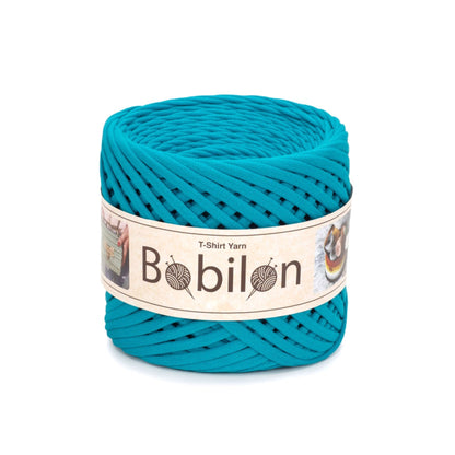 Fettuccia Bobilon Medium 7-9 mm filato T-shirt per borse e cestini – colore blue lagoon