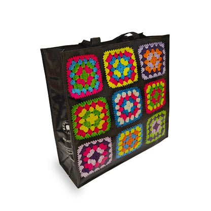 borsa lavoro uncinetto granny square colorate