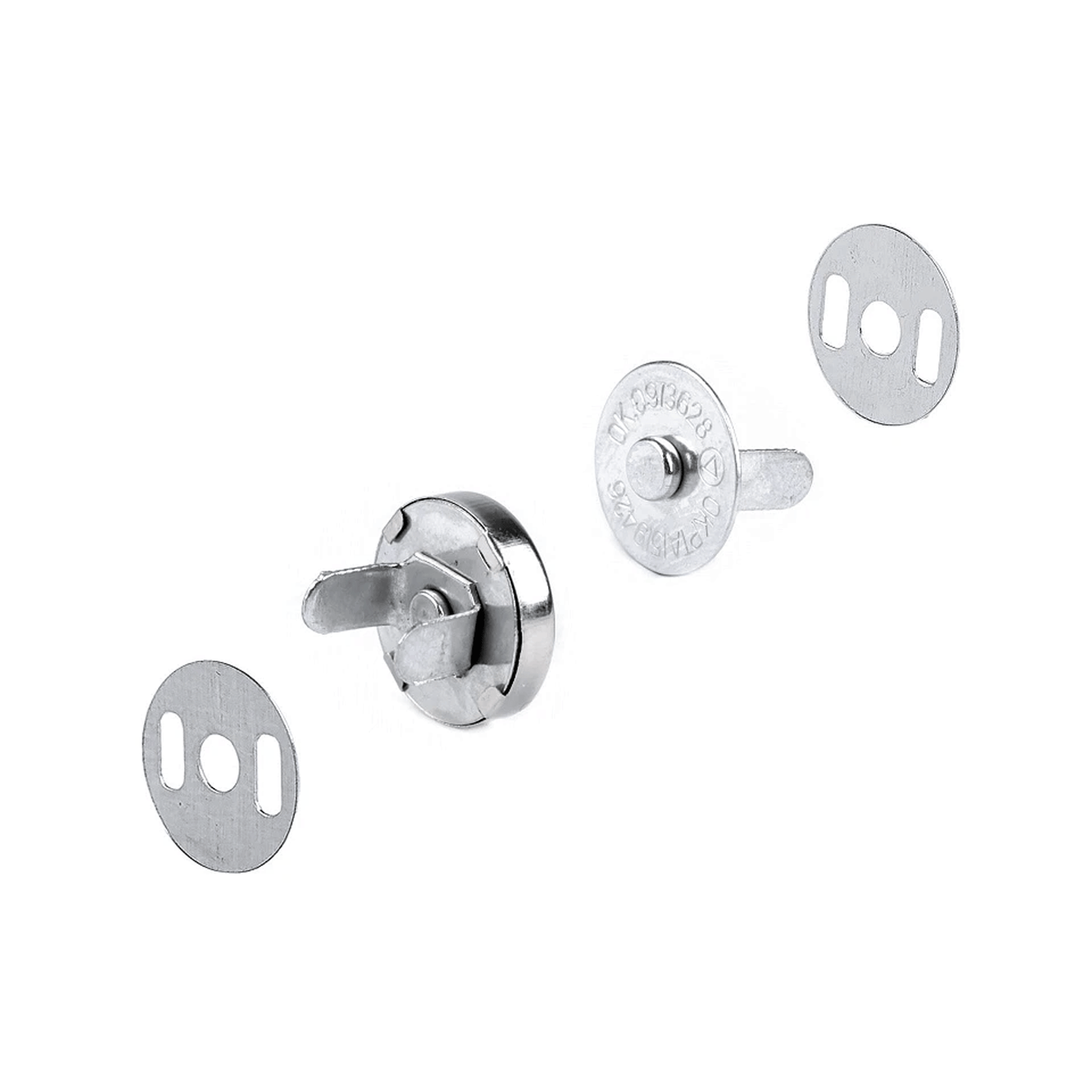 Bottone magnetico ad incastro per borse 18 mm colore argento
