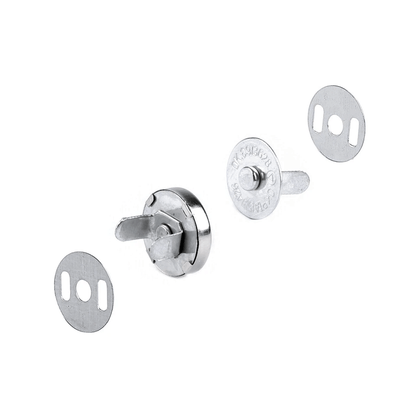 Bottone magnetico ad incastro per borse 18 mm colore argento