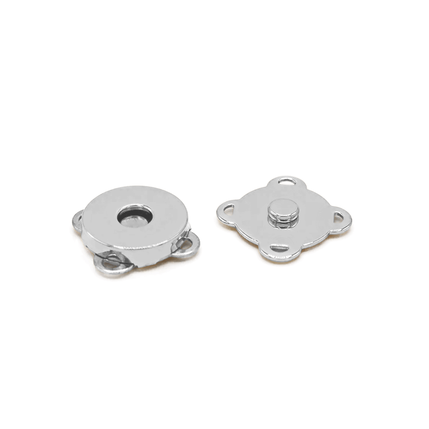 Bottone magnetico da cucire per borse 15 mm colore argento