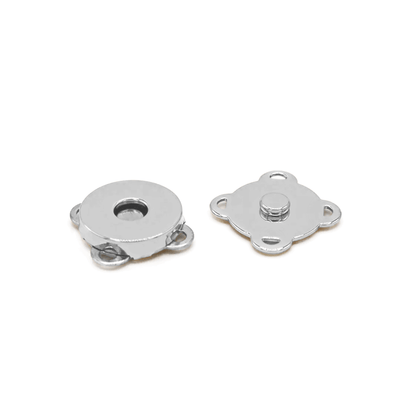 Bottone magnetico da cucire per borse 15 mm colore argento