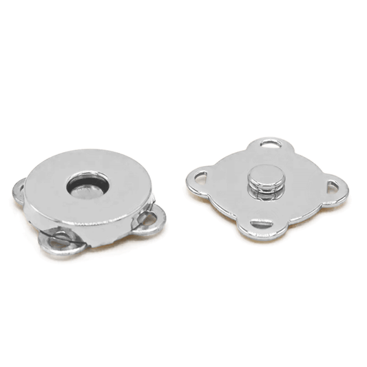 Bottone magnetico da cucire per borse 18 mm colore argento