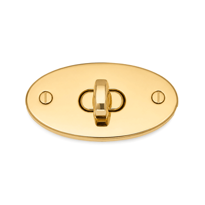 Chiusura twist lock ovale oro 49x26 mm per borse handmade