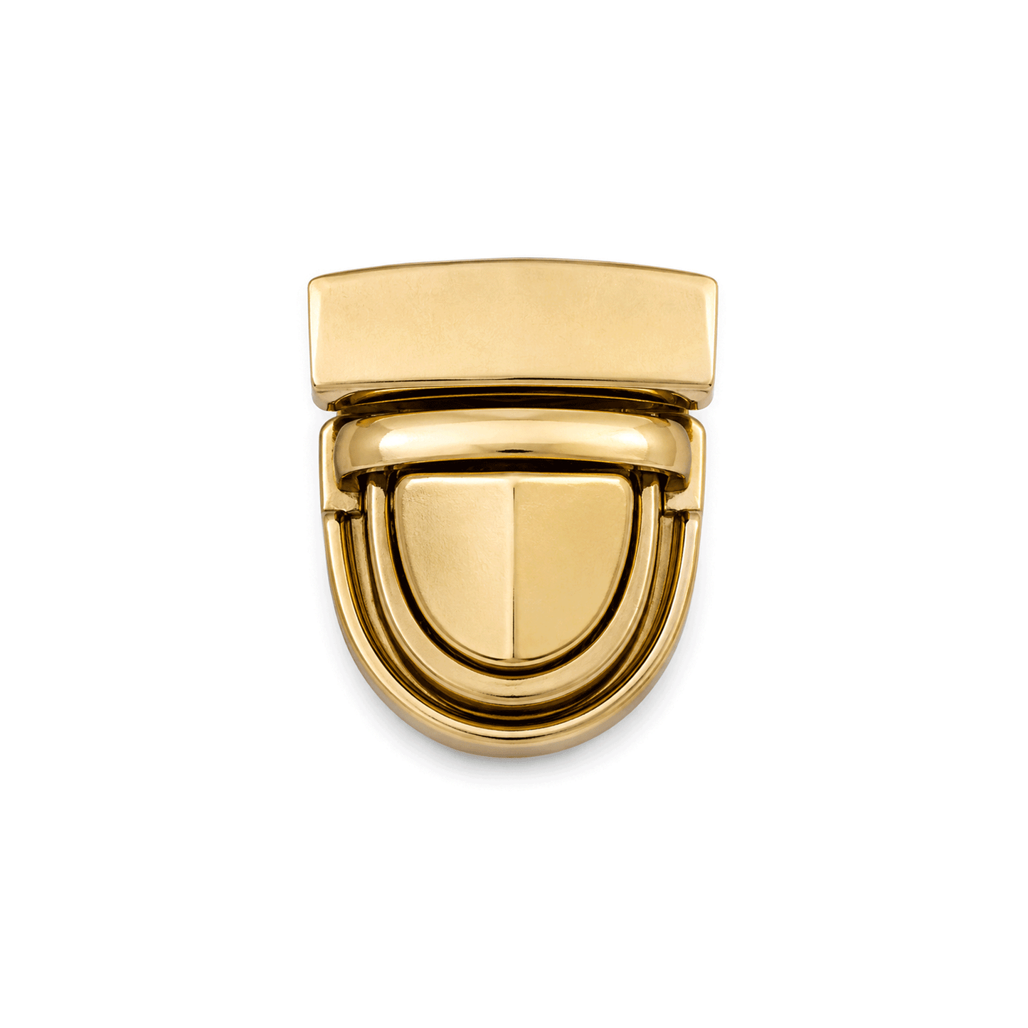 Chiusura a Bottone per Borse con Placchetta ad Incastro – 27x22 mm / 43x30 mm – Oro, Argento e Canna di Fucile