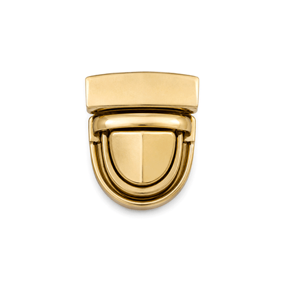 Chiusura a Bottone per Borse con Placchetta ad Incastro – 27x22 mm / 43x30 mm – Oro, Argento e Canna di Fucile