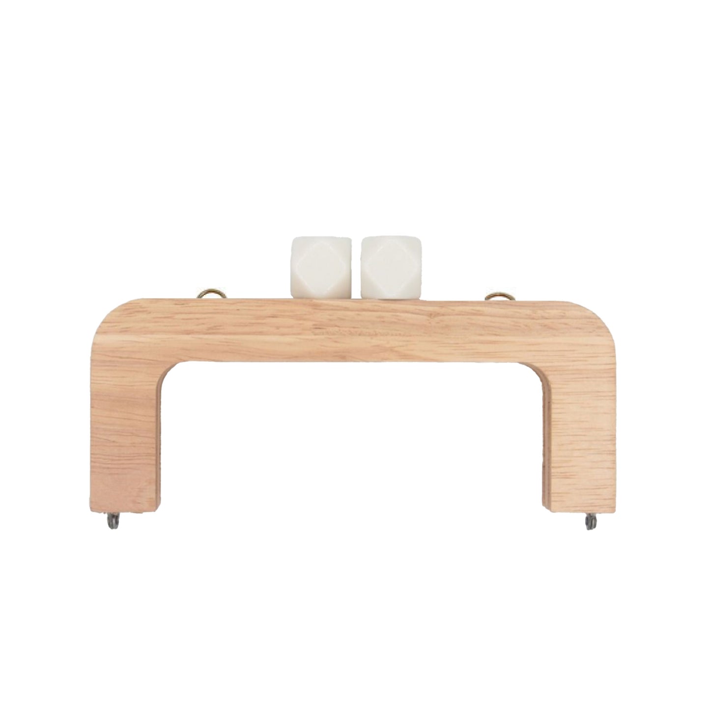 Chiusura Click Clack in Legno 20 cm con Pomelli Esagonali | Nero o Bianco