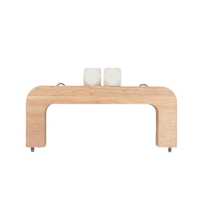 Chiusura Click Clack in Legno 20 cm con Pomelli Esagonali | Nero o Bianco