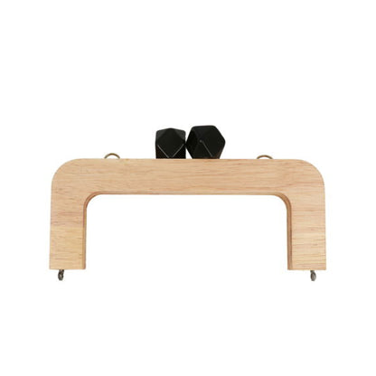 Chiusura Click Clack in Legno 20 cm con Pomelli Esagonali | Nero o Bianco
