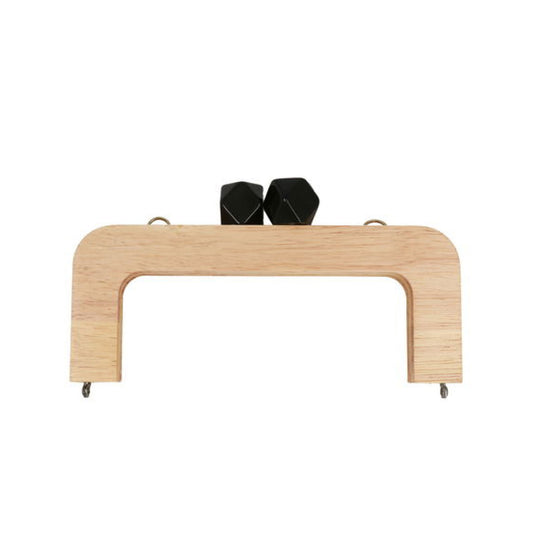 Chiusura Click Clack in Legno 20 cm con Pomelli Esagonali | Nero o Bianco