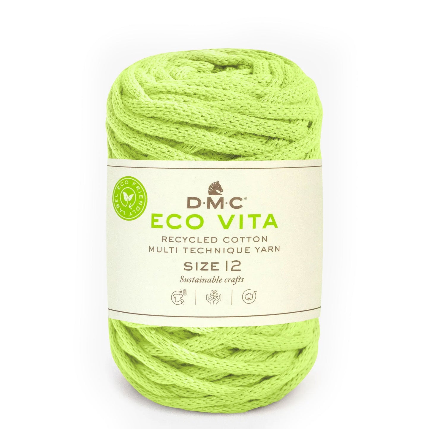 DMC Eco Vita 12 cordino spesso in cotone riciclato 250g per cestini e arredo Acido 84