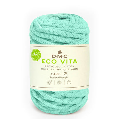 DMC Eco Vita 12 cordino spesso in cotone riciclato 250g per cestini e arredo Acquamarina 81
