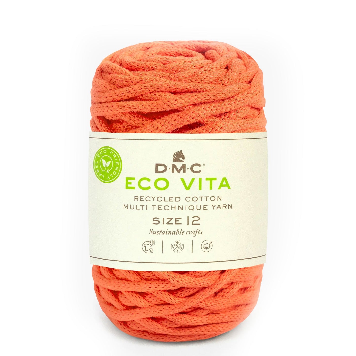 DMC Eco Vita 12 cordino spesso in cotone riciclato 250g per cestini e arredo Arancio 10