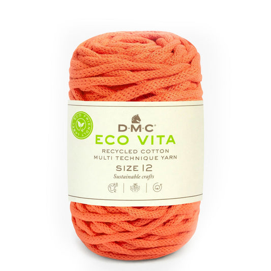 DMC Eco Vita 12 cordino spesso in cotone riciclato 250g per cestini e arredo Arancio 10