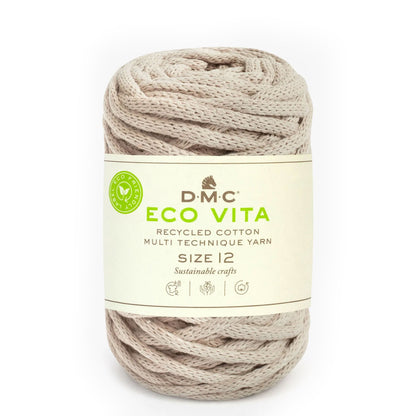 DMC Eco Vita 12 cordino spesso in cotone riciclato 250g per cestini e arredo Beige 3
