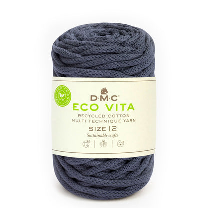DMC Eco Vita 12 cordino spesso in cotone riciclato 250g per cestini e arredo Jeans 76