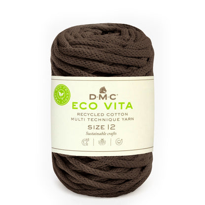 DMC Eco Vita 12 cordino spesso in cotone riciclato 250g per cestini e arredo Marrone 11