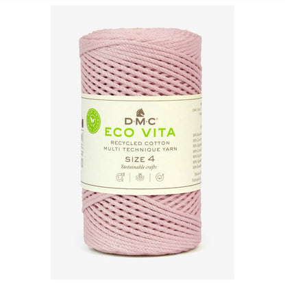 DMC Eco Vita 4 cordino in cotone riciclato 250g per borse e cestini all’uncinetto Rosa 41