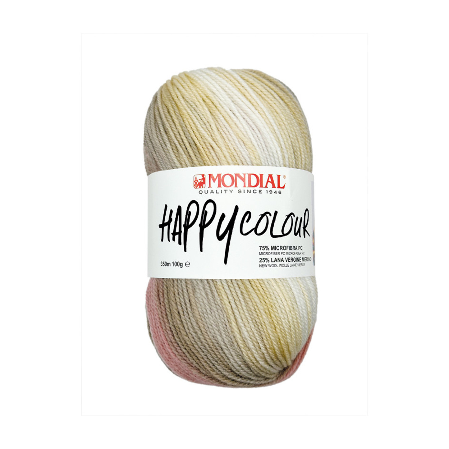 Happy Colour Mondial 100g – Filato Misto Lana Merino e Microfibra Multicolor 350m
