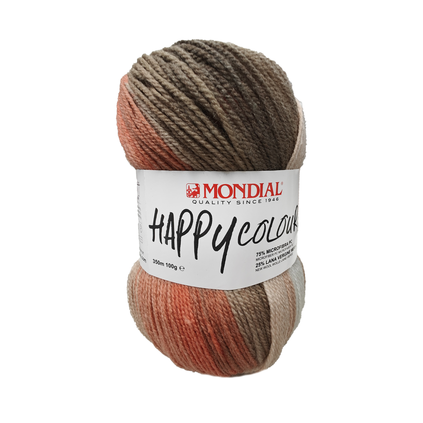 Happy Colour Mondial 100g – Filato Misto Lana Merino e Microfibra Multicolor 350m