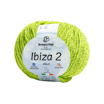 Filato Ibiza 2 Silke | Cotone Lurex Estivo per Top, Copricostumi e Accessori Mare