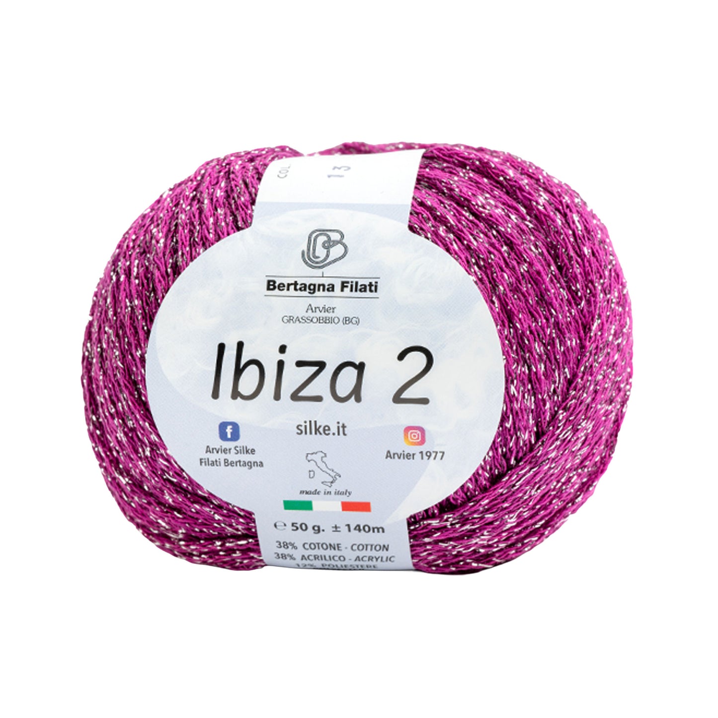 Filato Ibiza 2 Silke | Cotone Lurex Estivo per Top, Copricostumi e Accessori Mare
