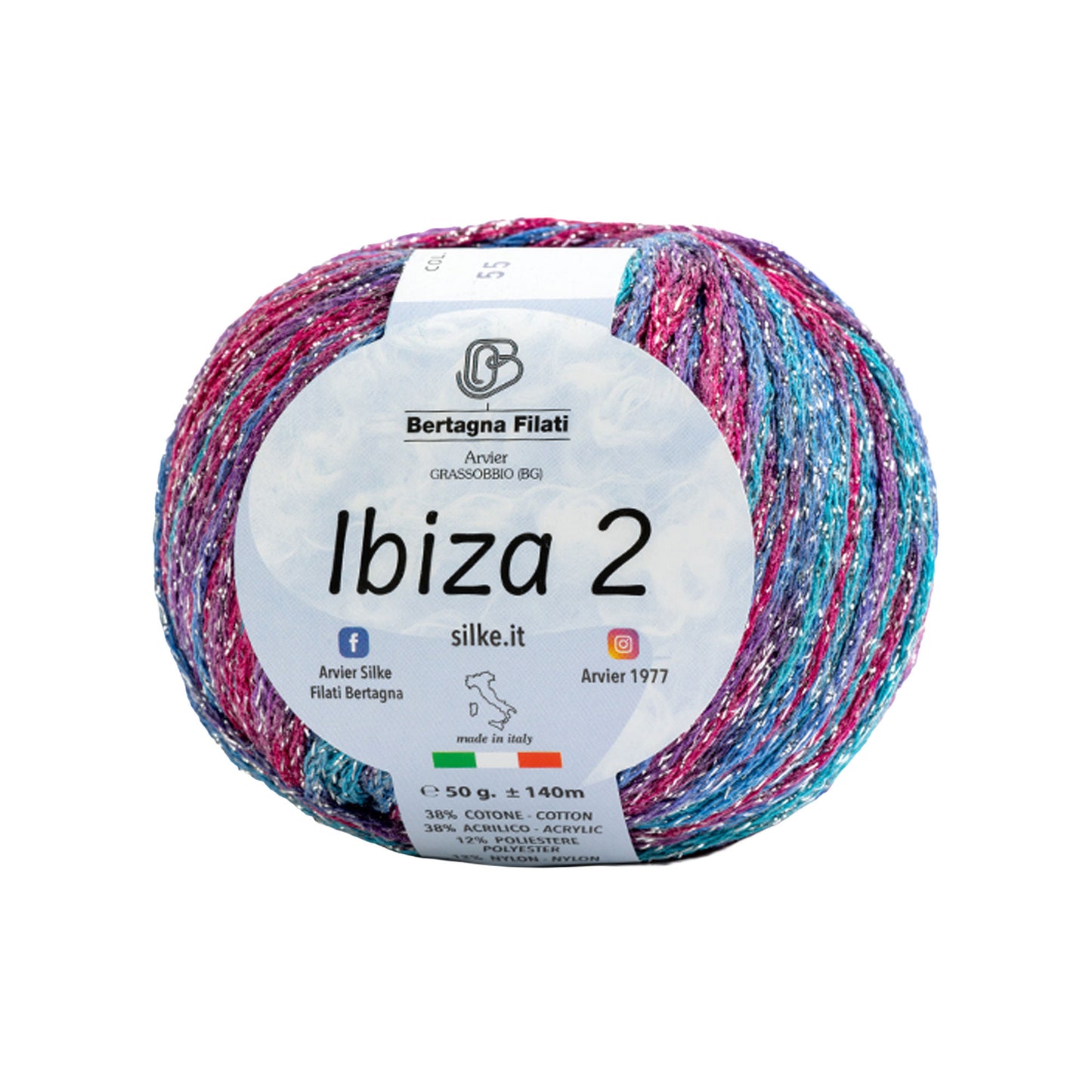 Filato Ibiza 2 Silke | Cotone Lurex Estivo per Top, Copricostumi e Accessori Mare