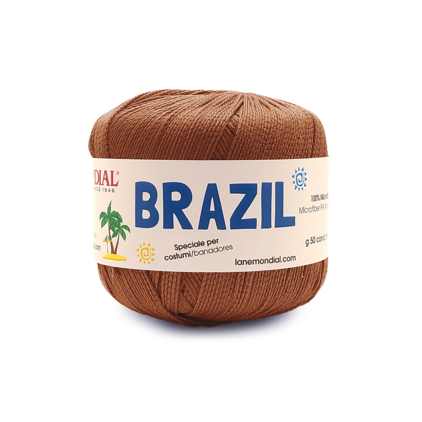 gomitolo brazil mondial filato costumi uncinetto Marrone 613