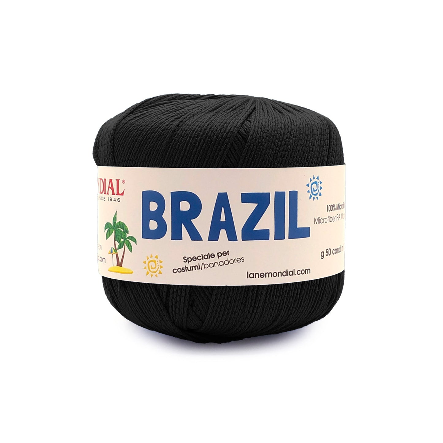 gomitolo brazil mondial filato costumi uncinetto Nero 631