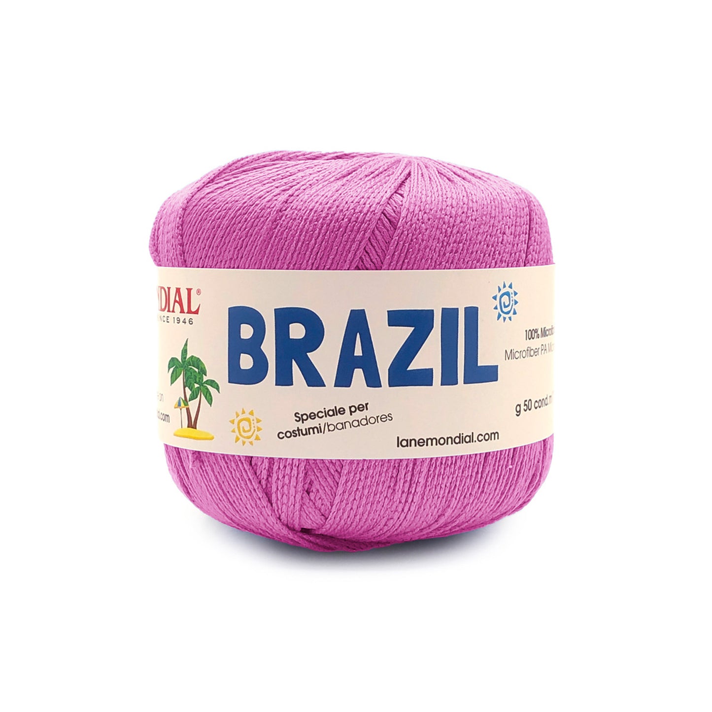 gomitolo brazil mondial filato costumi uncinetto Rosa forte 623