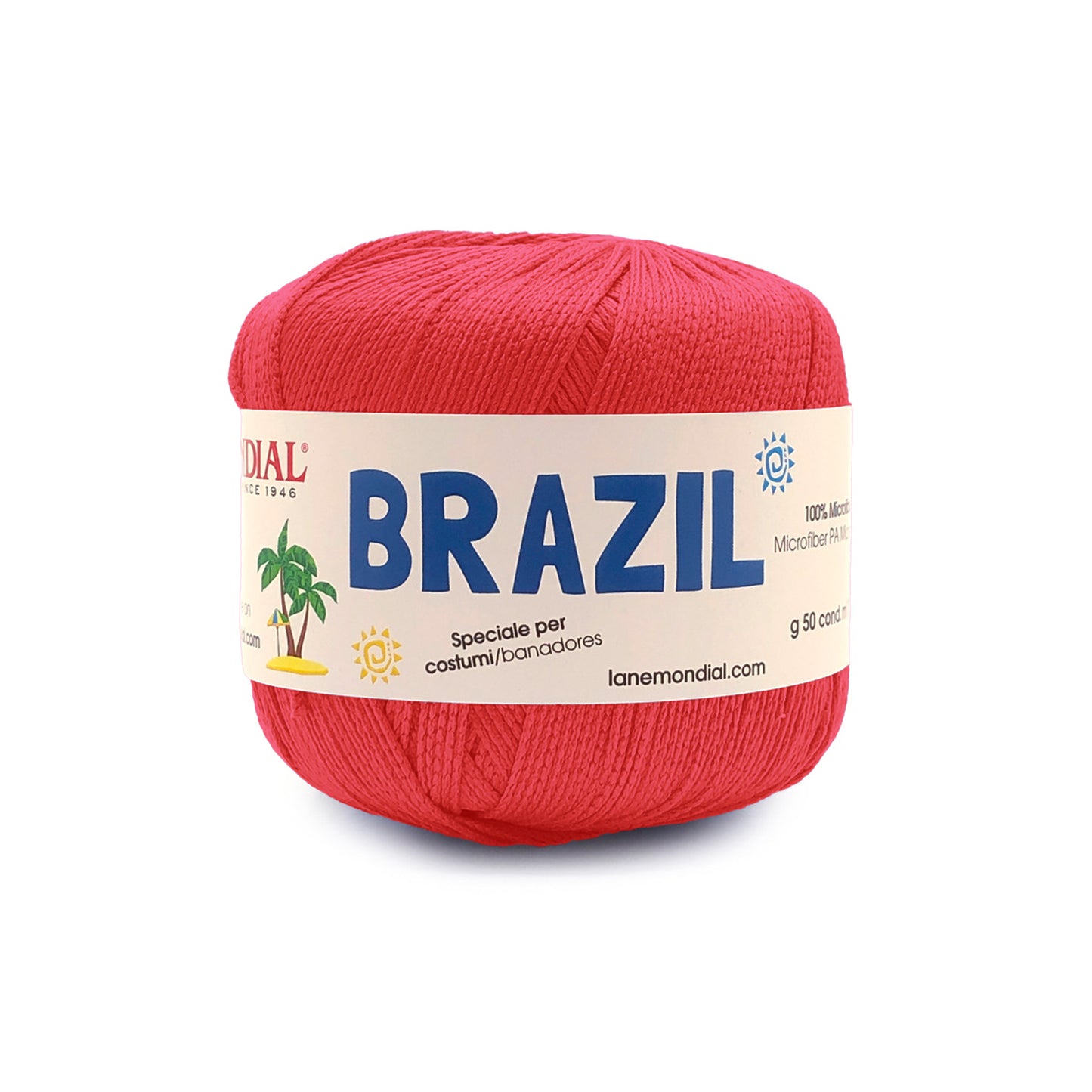gomitolo brazil mondial filato costumi uncinetto Rosso 625