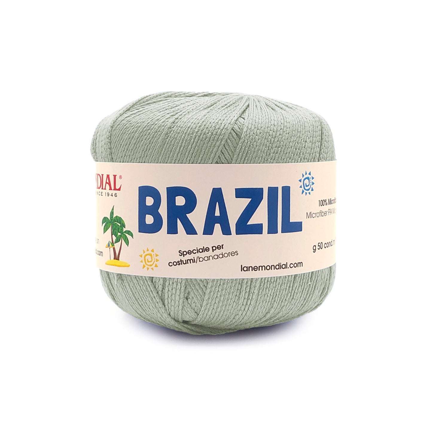 gomitolo brazil mondial filato costumi uncinetto Salvia chiaro 619