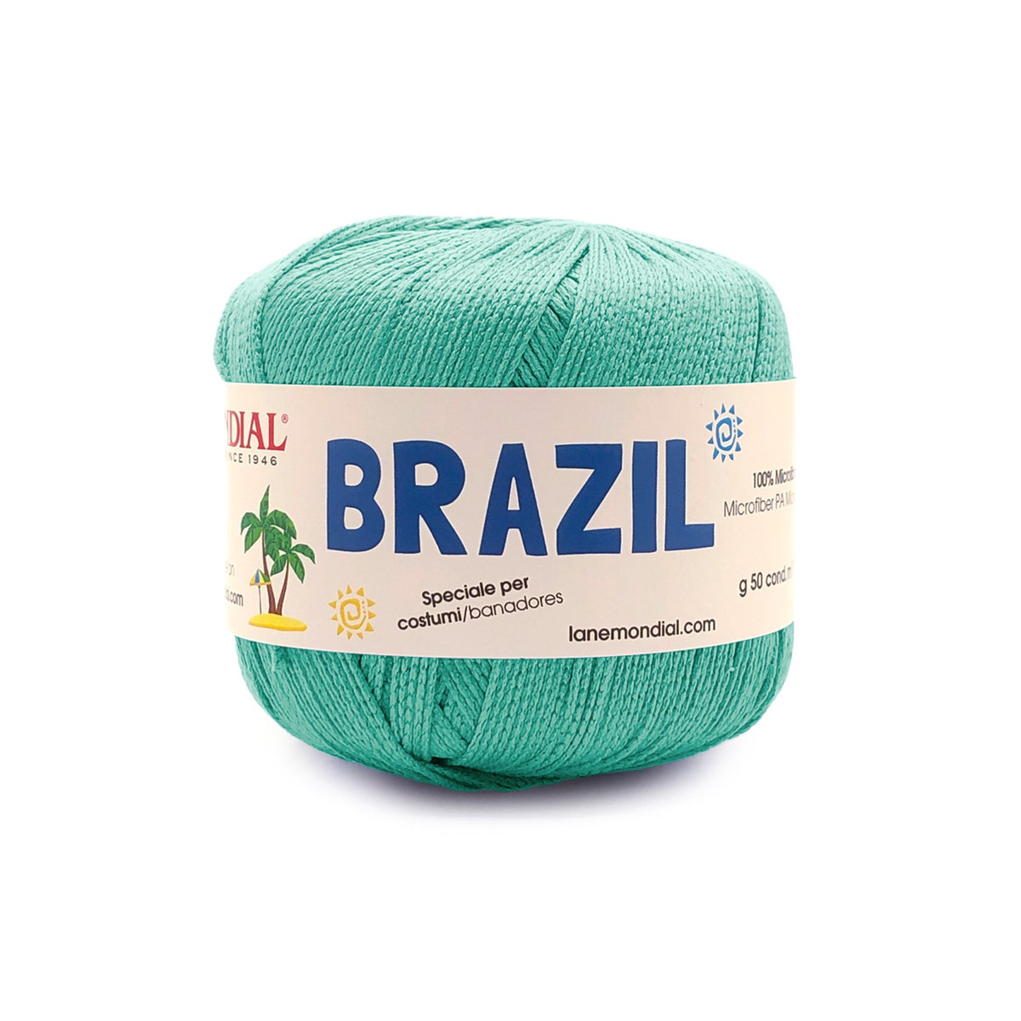 gomitolo brazil mondial filato costumi uncinetto Verde acqua 627